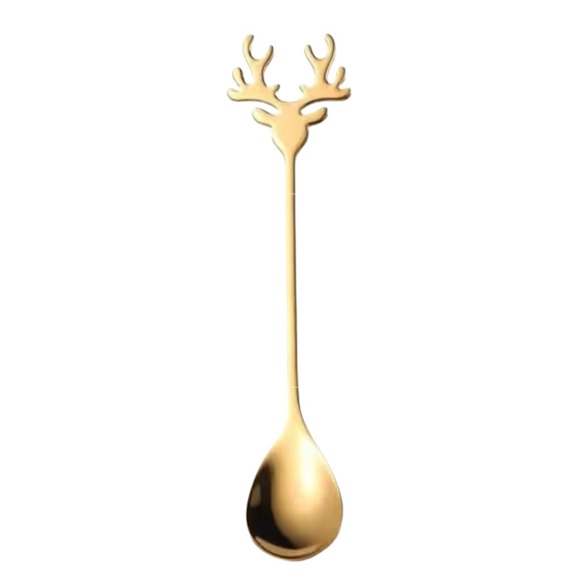 Seellodge Other - 8 Pieces Elk Coffee Tea Dessert Spoons in Gold